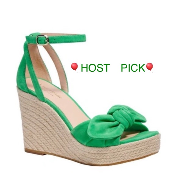 kate spade Shoes - 🎈HP🎈NIB Kate Spade Tianna Suede Bow Wedge Espadrille
